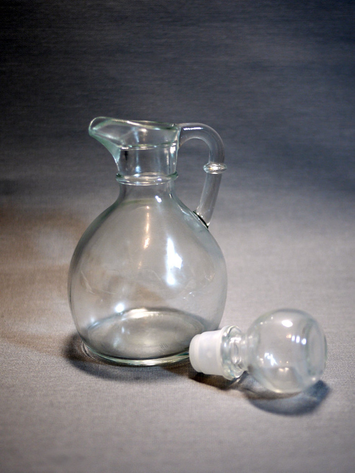 A Vintage of Fine Clear Glass Soy Sauce Bottle Etsy