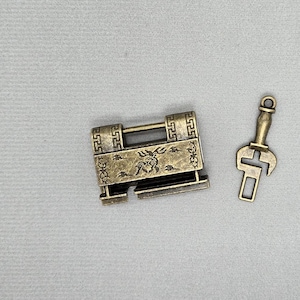 Vintage Chinese stijl LUCK BEAST, sleutelslot, hangslot
