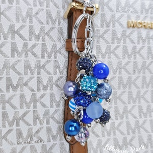 Blue Purse charm, Mini Purse Charm, Bag Charm, Purse accessory, Beaded accessory, Royal blue bling