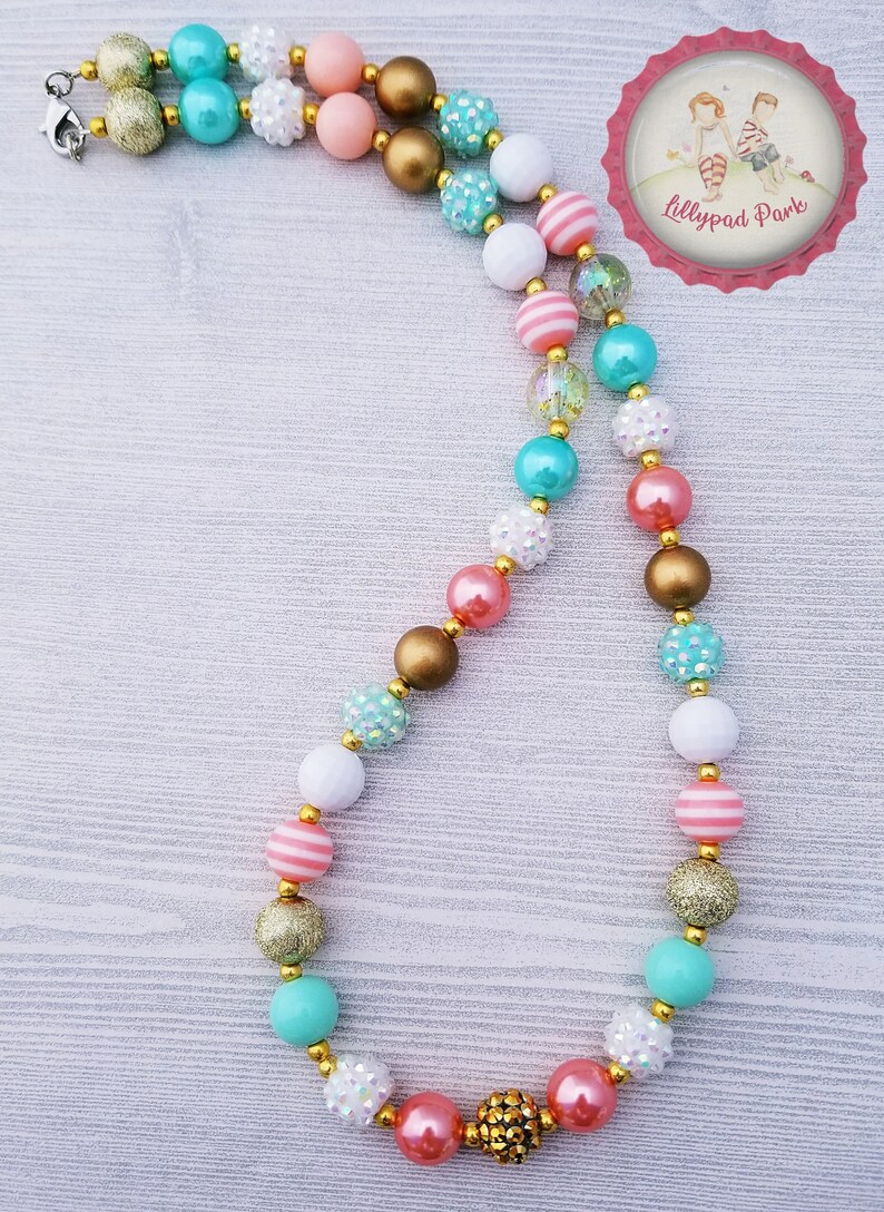 Rose gold beaded necklace