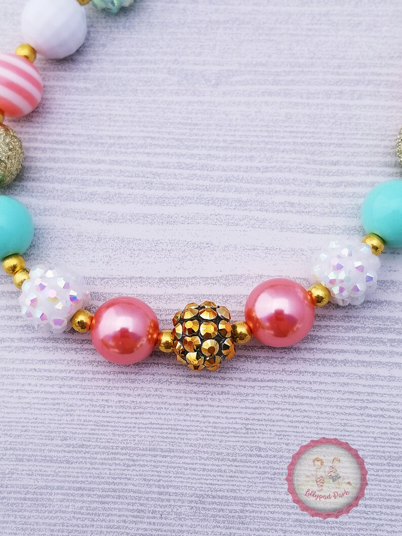 Rose gold beaded necklace