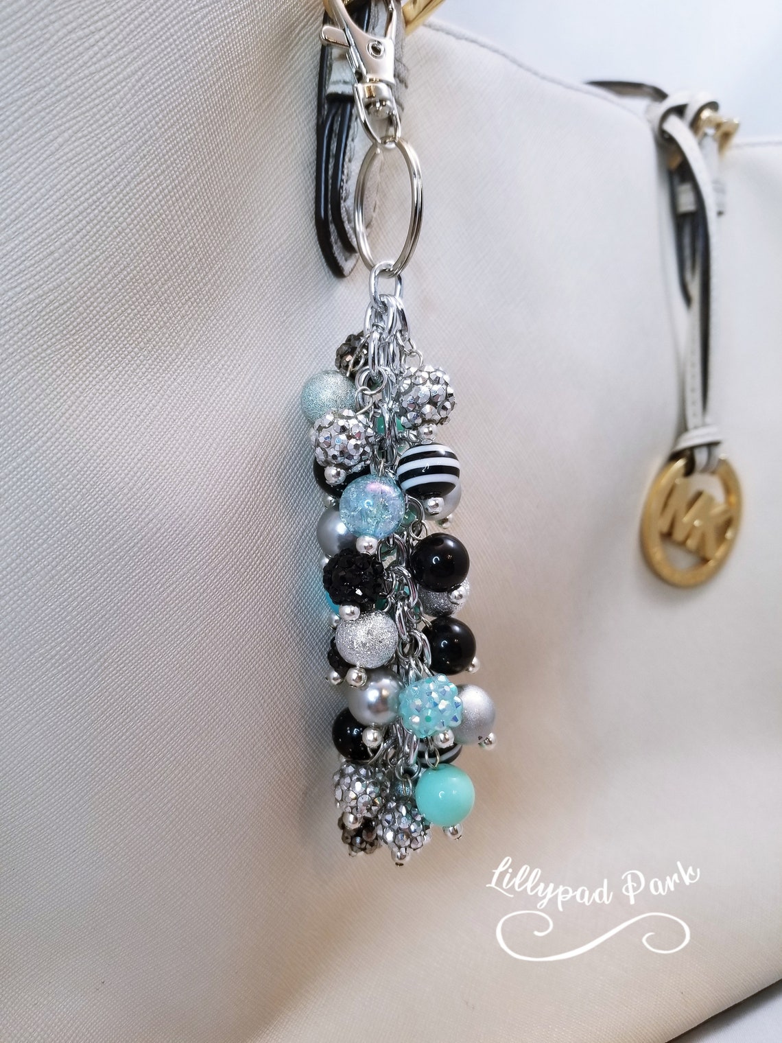 Teal Black and Silver Purse Charm Bag Charm Purse Etsy Canada