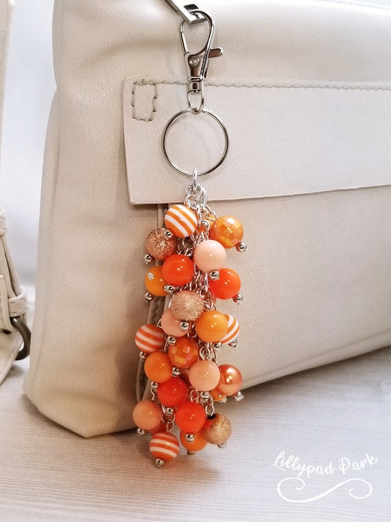 Orange Bag charm