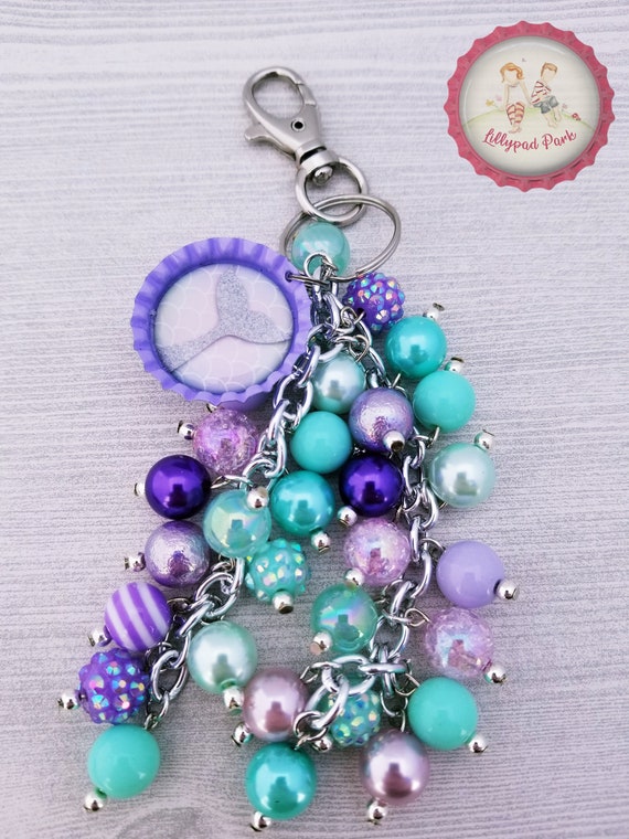 Purse Charm Bag Charm Dangle Keychain Beaded Purse 