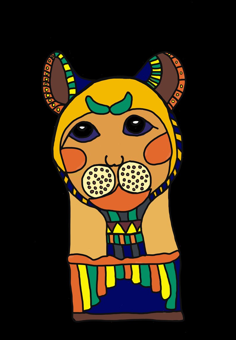 Cat Coloring Egyptian Cat Coloring Pages Colouring Pages Etsy