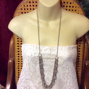 Vintage 1980&#39;s designer signed AEO multiple chains and links necklace.