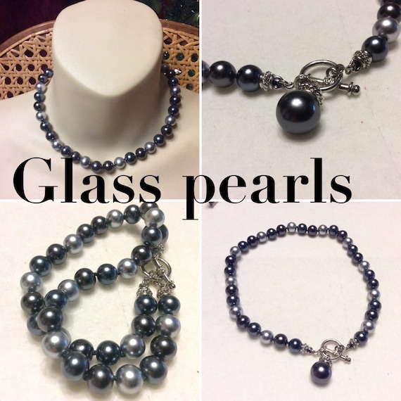 Collier de perles noires multi-niveaux : croix Renaissance, mariage gothique - France