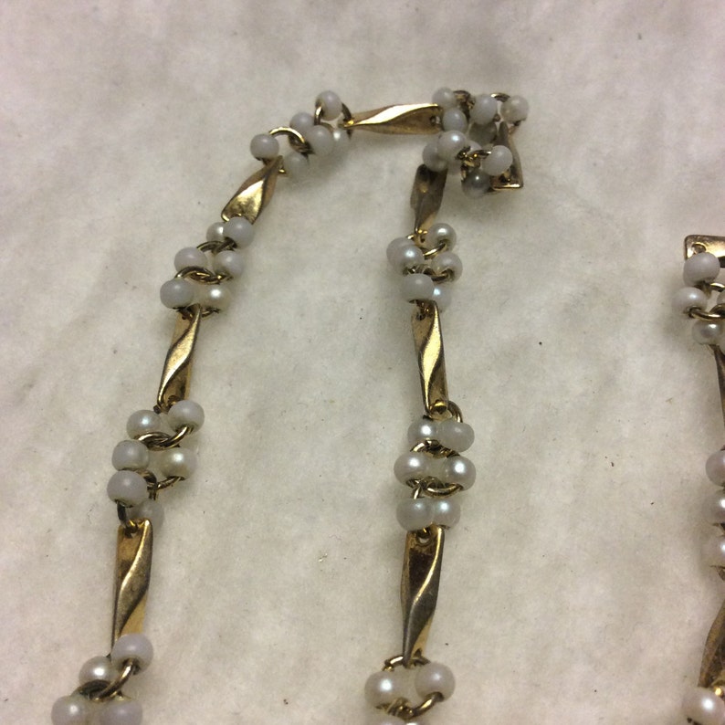 Vintage twisted link pearl clusters choker necklace . Etsy