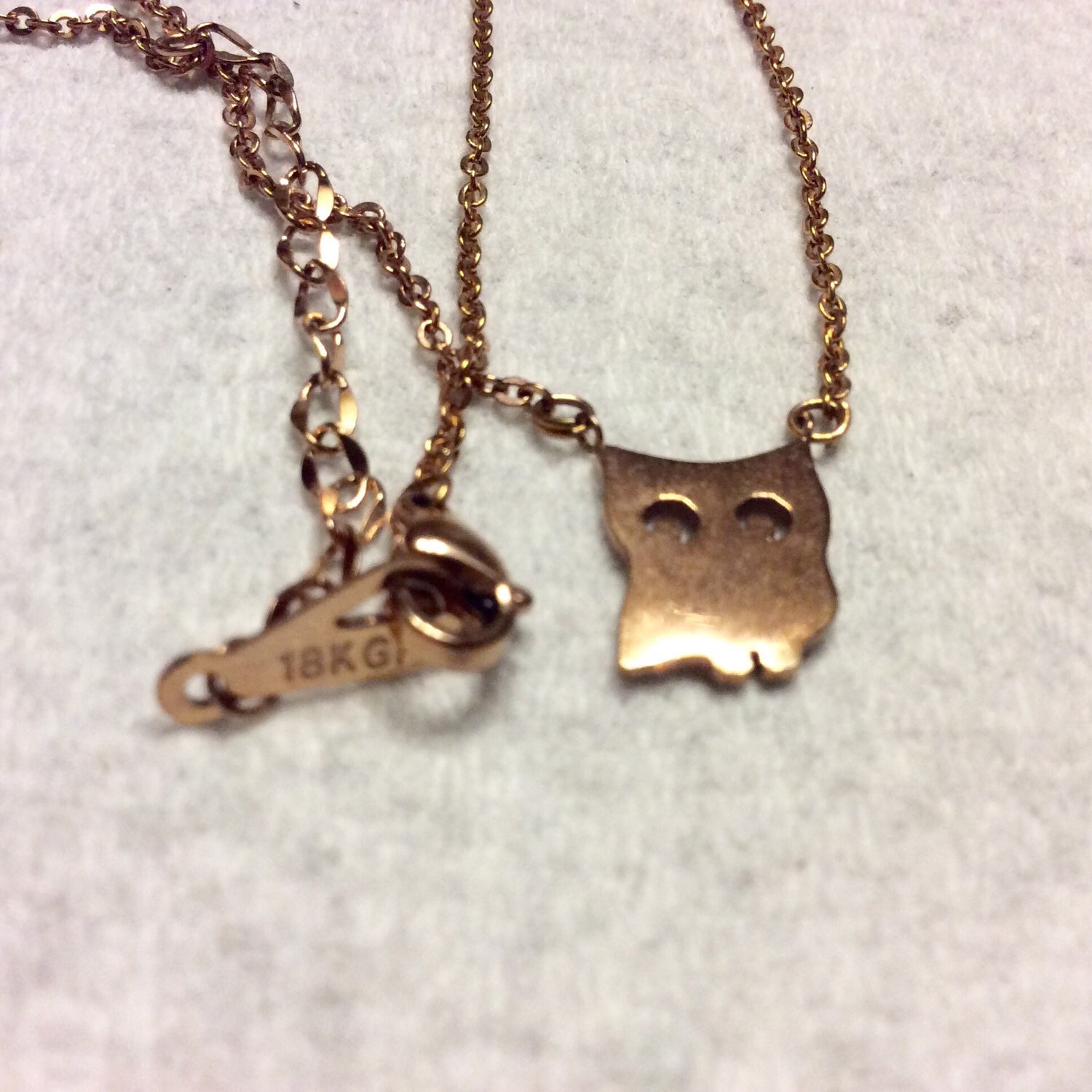 Owl Necklace Pendant 18kgp Nice. | Etsy 