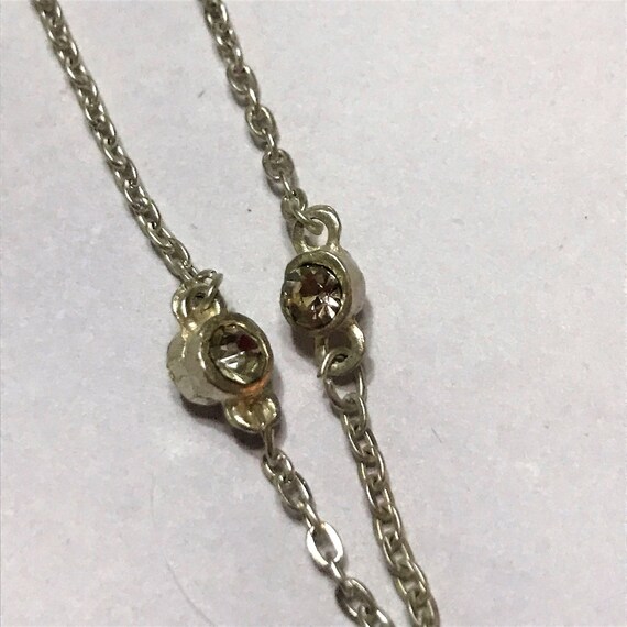 Triple bezel set rhinestone drop dangle wedding n… - image 3