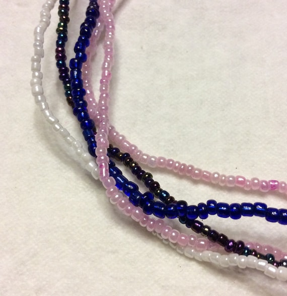 Lavender shell seashell petals multi strand micro… - image 3