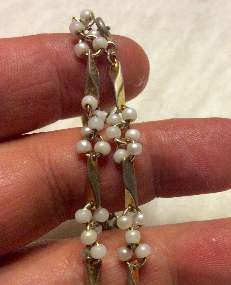 Vintage twisted link pearl clusters choker necklace . Etsy