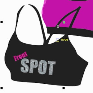Sport Bra glitter FLYER, Base, FRONT back SPOT Ladies green red blue gold black purple pink etc