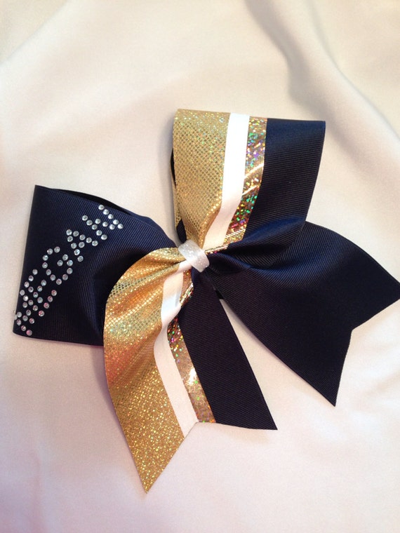 Cheer Bow Rhinestone Personalized Cheer Bow Fabric Choose Etsy
