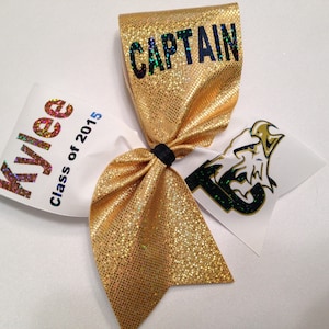 Holographic Cheer Bow: Custom School Colors, Class of 2024