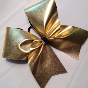 Metallic Cheer bow 3&quot; red blue gold black purple etc
