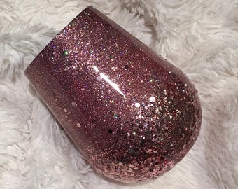 Glitter stainless chunky ombre' tumbler personalized tumbler