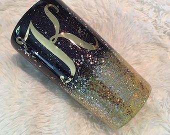Glitter stainless chunky ombre' tumbler personalized tumbler
