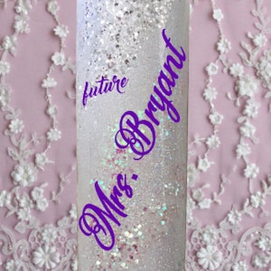 Wedding Swirl Glitter tumbler personalized tumbler