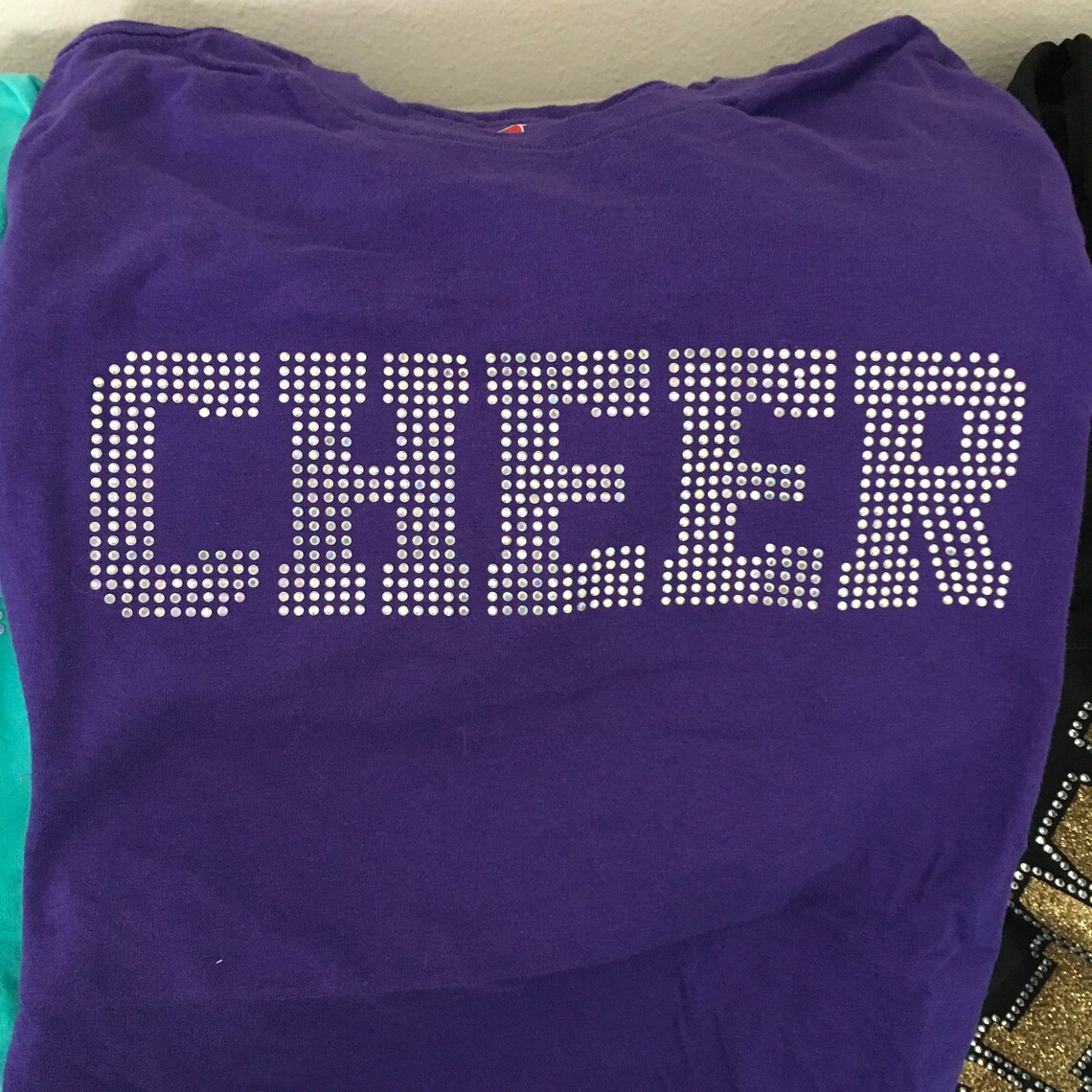 Rhinestone Cheer FLYER Shirt Green Red Blue Gold Black Purple Etsy