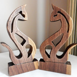 Royal twin cats from Indiana Black Walnut hardwood image 1