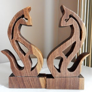 Royal twin cats from Indiana Black Walnut hardwood image 5