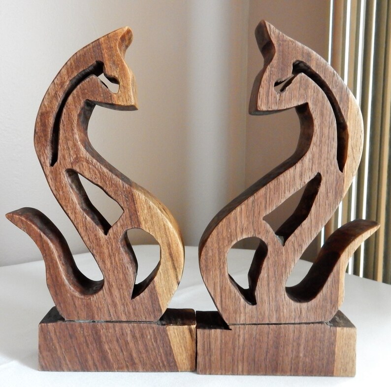 Royal twin cats from Indiana Black Walnut hardwood image 5