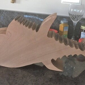 Hand-carved Tuna Sculpture from African Sapele mahogany image 10