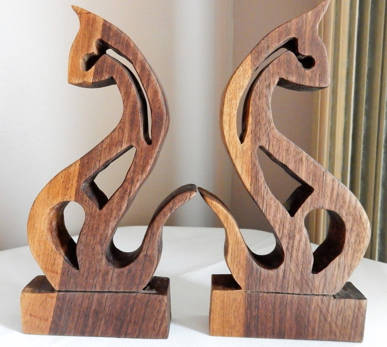 Royal twin cats from Indiana Black Walnut hardwood image 2