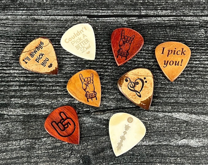 Engraved Guitar Pick, Music Gift for Boyfriend, Gift for Dad, Valentines Day Gift for Him, Personalized Gift for Son, Gift for Music Lover