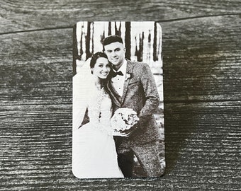 Fathers Day Special, Custom Metal Photo Wallet Card, Anniversary Gift for Husband, Personalized Gift for Boyfriend, Engraved Card for Son