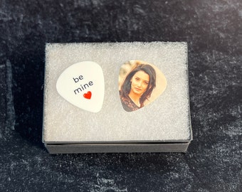Personalized Photo Guitar Picks for Husband, Musician Photo Gift, Unique Pet Photo Gift for Boyfriend, Anniversary Gift for Him, Guitar Gift