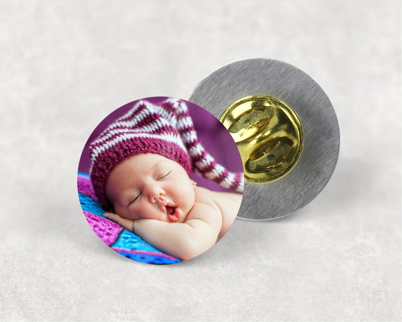 Images Great Gift For Grandma Family, Dad Custom Photo Lapel Pins with Customized Photos