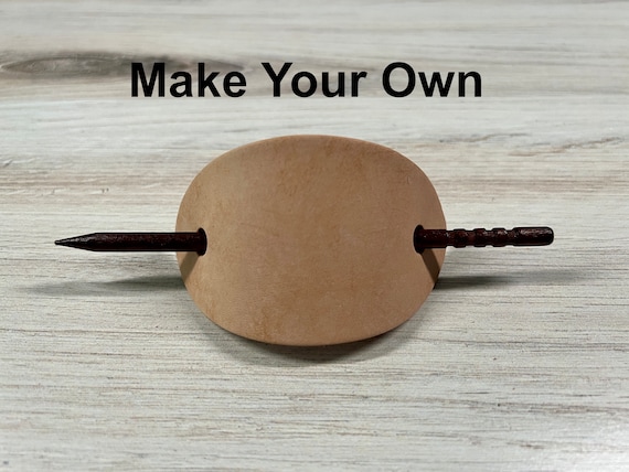 Oval Leather Barrette Cut Out Blanks With Wood Stick, Leather Blanks, Craft  Supply, Barrette Blanks, Leather Supplies, Craft Project 