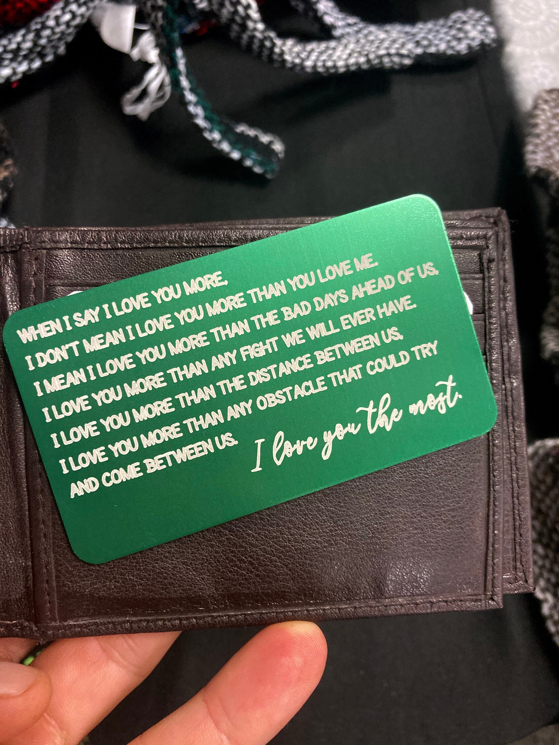 Regular Love You Most Wallet Insert Quote for Couples Family Etsy