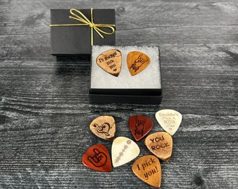 Custom Engraved Guitar Pick for Boyfriend, Valentines Day Gift for Dad, Custom Keepsake, Personalized Gift for Son, Unique Gift for Musician