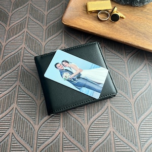 Custom Photo Metal Wallet Insert Card – Personalized Gift or Deployment Keepsake for Husbands, Dads, or Boyfriends