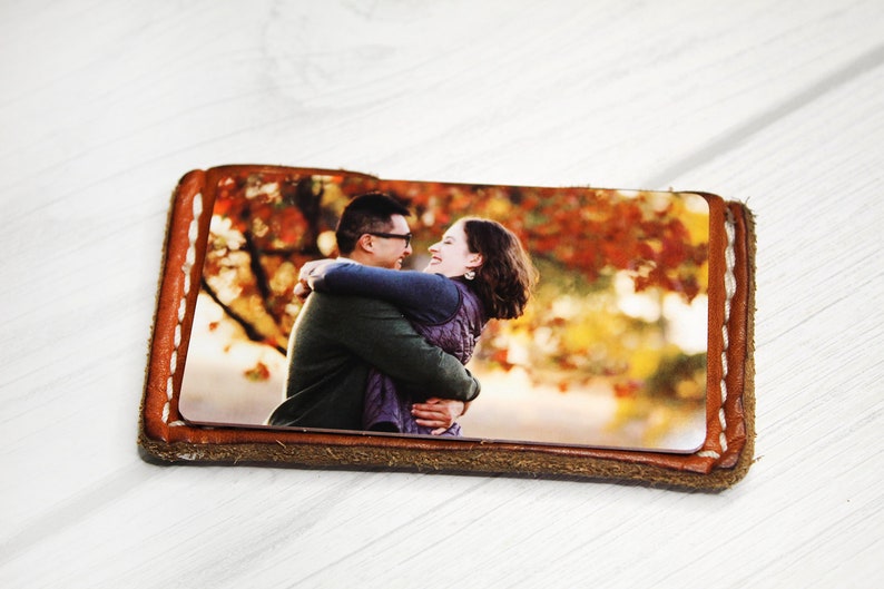 personalized wallet card Laser engraved wallet card insert wallet insert metal wallet card Engraved Color Photo Metal Wallet Insert