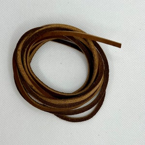 Premium Leather String 5.5 Feet Soft Brown Quality, Lacing Supplies, Necklace Supplies, Leather Cord