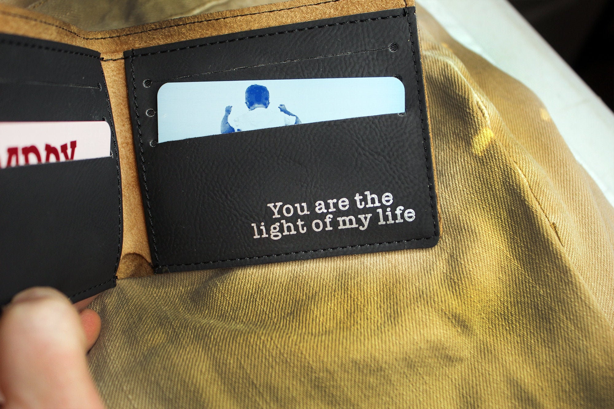 Leather Wallet & Photo Insert with Choice of Engraving Bundle Etsy