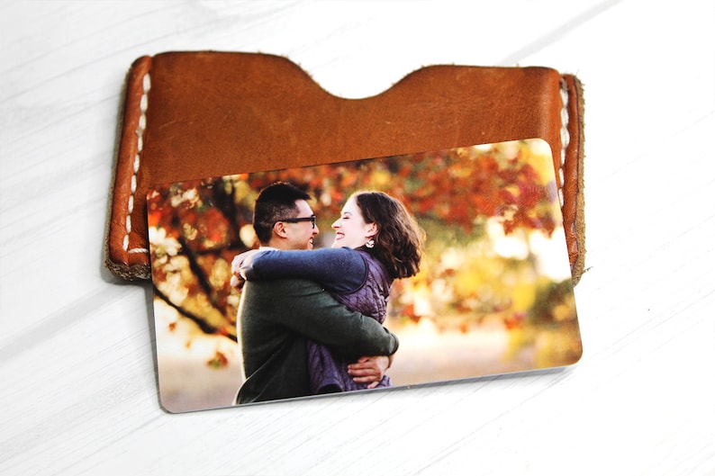 personalized wallet card Laser engraved wallet card insert wallet insert metal wallet card Engraved Color Photo Metal Wallet Insert