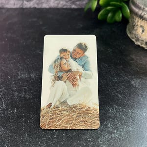 Tarjeta de billetera de metal con foto en color para esposo, tarjeta de billetera con foto para hijo, regalo personalizado para él, regalo del Día del Padre para papá, tarjeta de despliegue