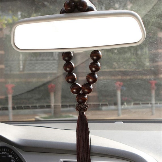 Buddha Bead Car Rearview Mirror Hanging Pendant, Car Accessories, Car  Gifts, Mandala, Girl Car 