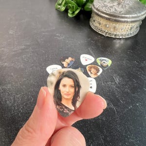 Custom Photo Guitar Picks, Guitarist Musician Gift, Husband Anniversary Gift, Family Photo Present, Music Lover Gift, Photo Memory Keepsake