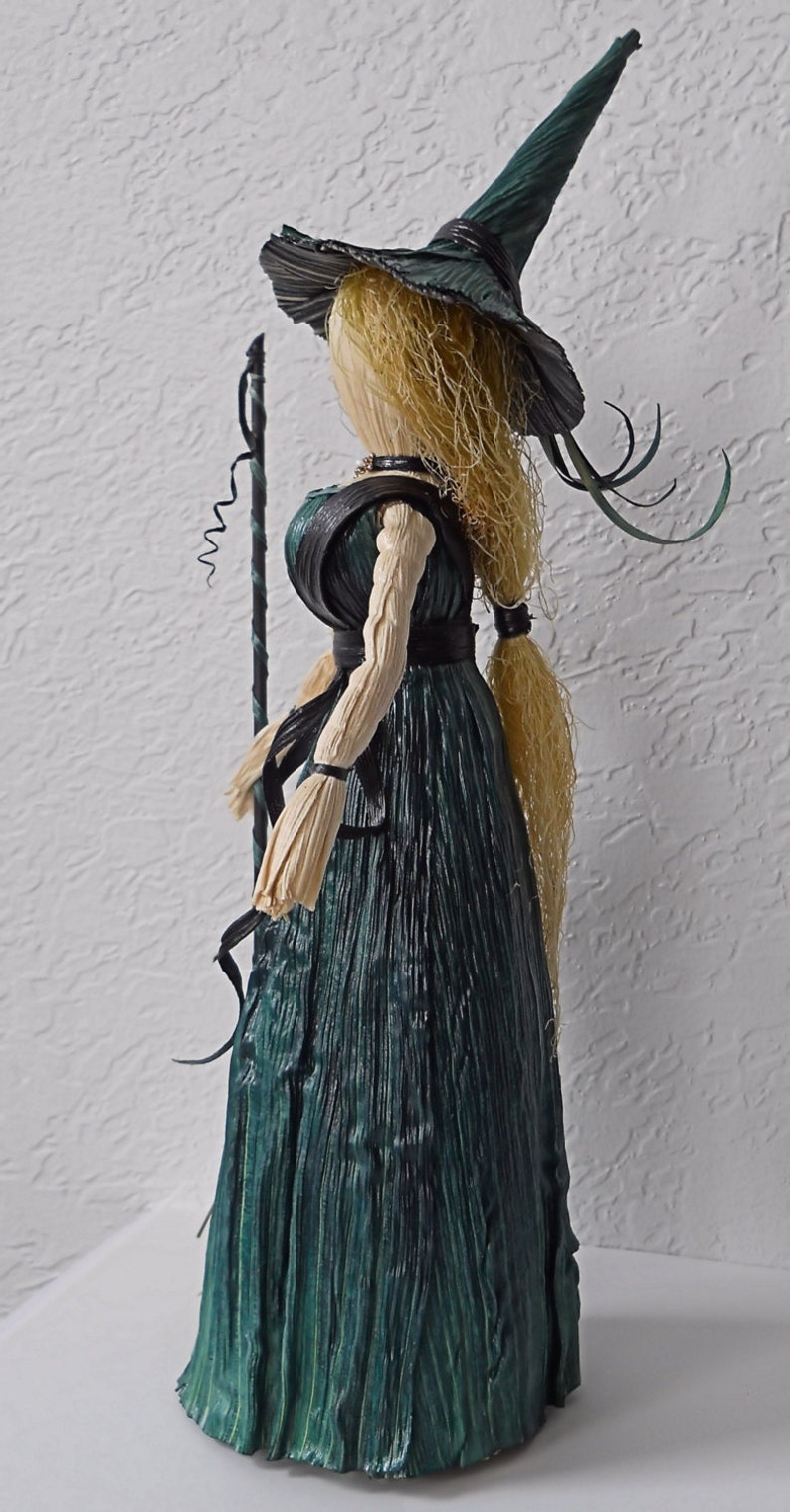 Beautiful Witch Corn Husk Art Doll with Herb Bag and | Etsy
