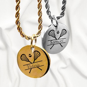 Lacrosse - Personalized Lacrosse Pendant Necklace | Lacrosse Coach Gift | Lacrosse Team Gift