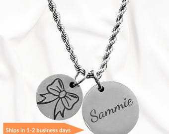 Collar personalizado con dije deportivo de acero inoxidable, regalo personalizado para el equipo