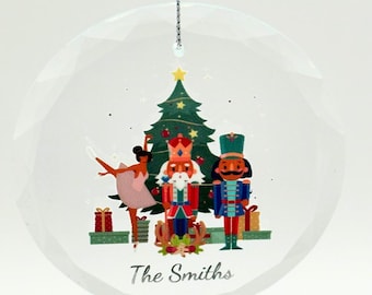 Adorno de Cascanueces de Cristal Negro Personalizado