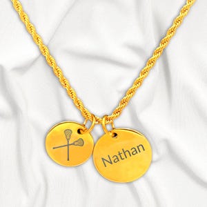 Lacrosse Necklace - Personalized Lacrosse Sticks Necklace Lacrosse Coach Gift Team Gift