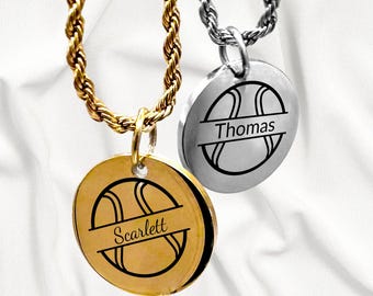 Collar de tenis personalizado: acero inoxidable, nombre personalizado
